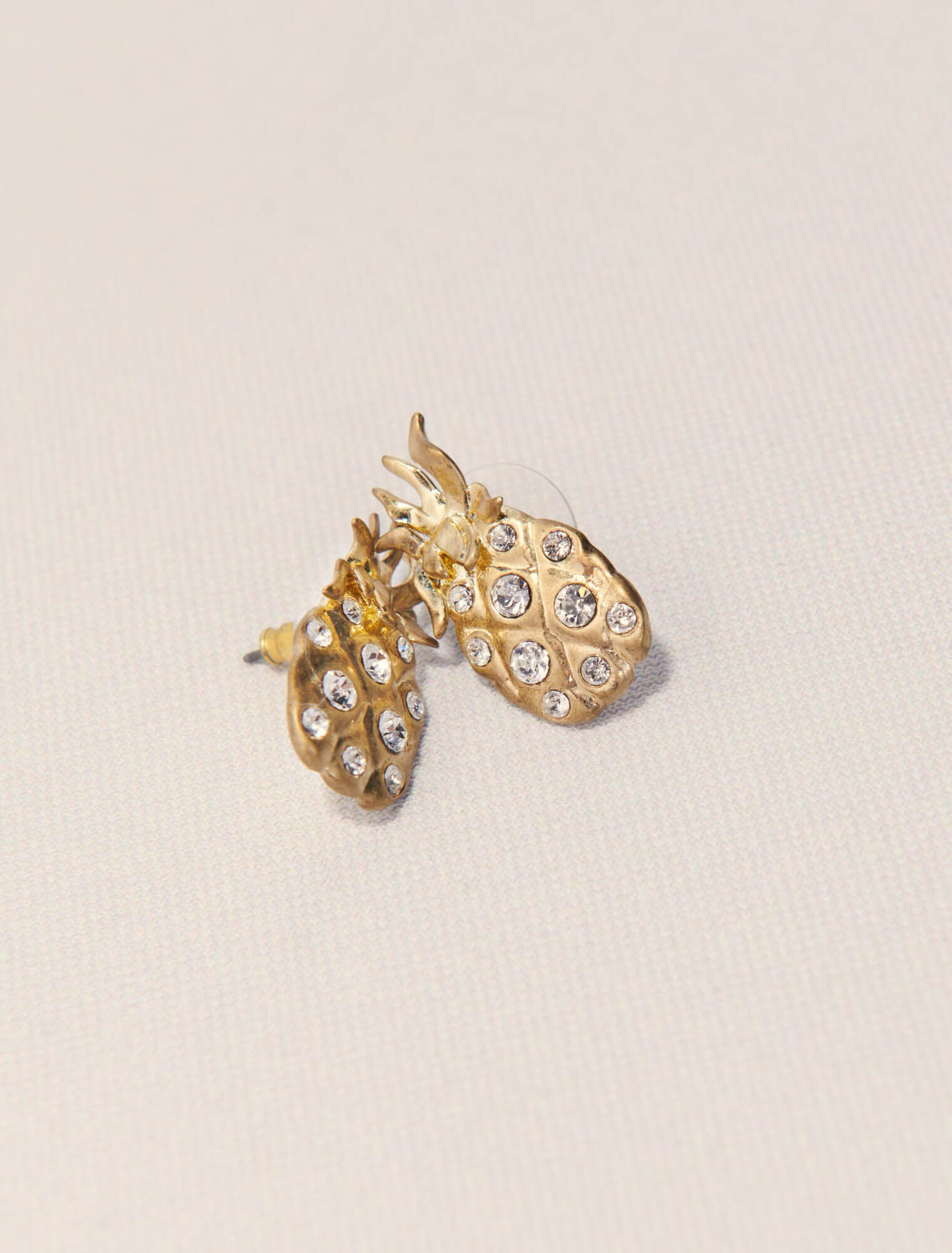 Pineapple rhinestone earrings
