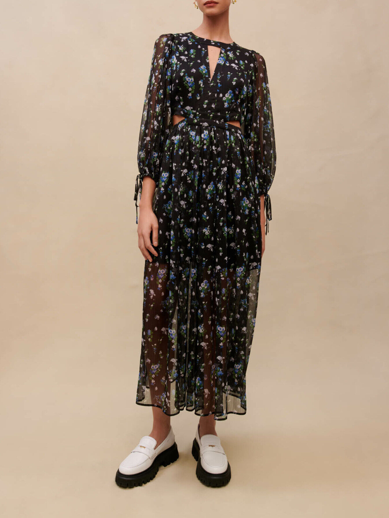 Long cut out dress Dresses Maje