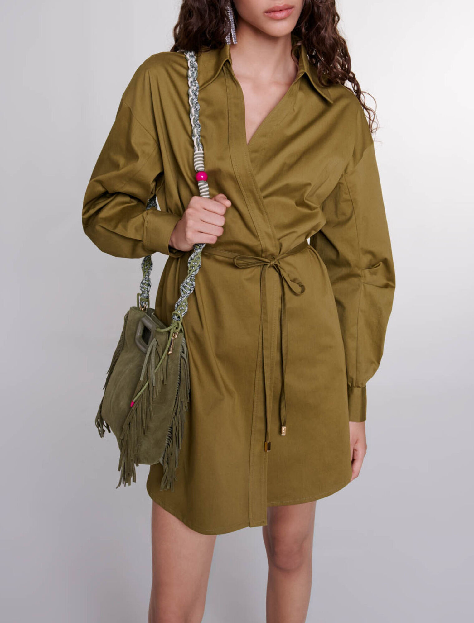 Cutaway wrap dress