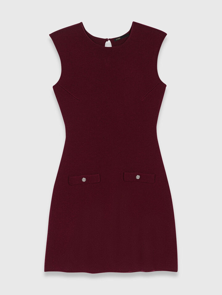 Knit dress with removable jumper