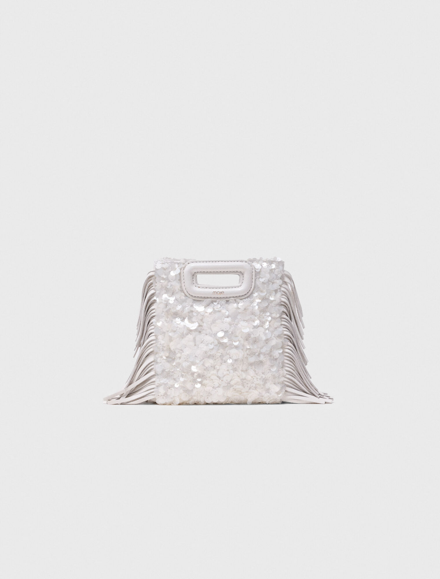 Sequinned M mini bag