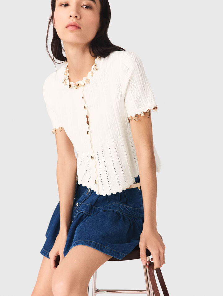 Gold jewellery cardigan