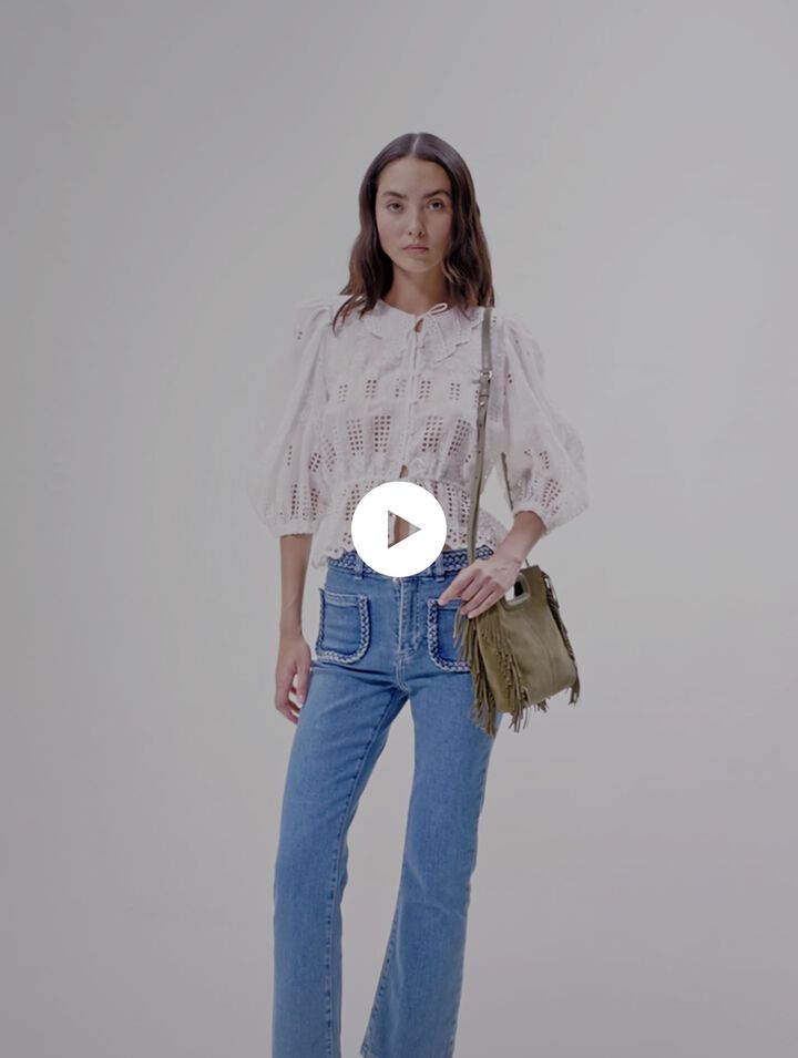 Jeans con detalles trenzados