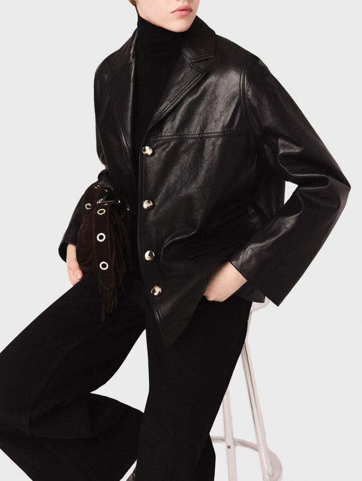 Quilted leather jacket