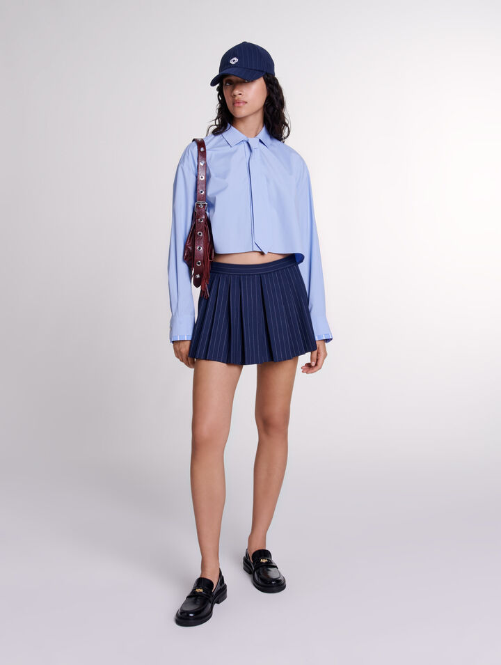 Shirt with removable tie