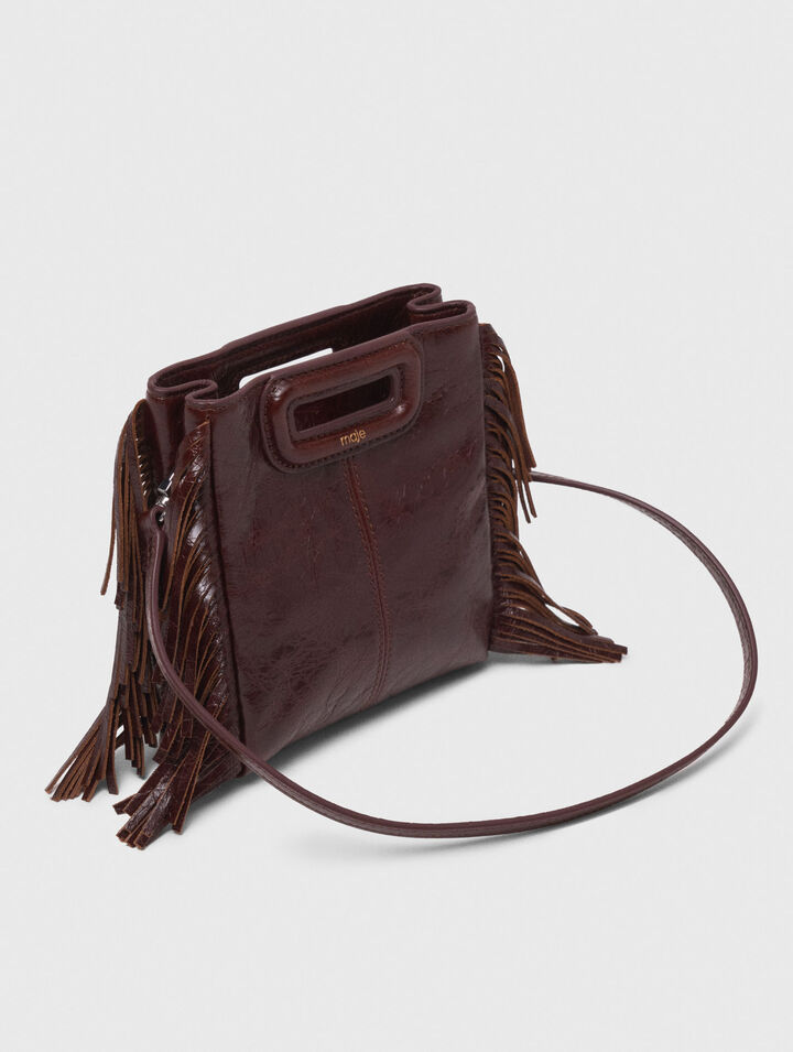 Crackled leather mini M bag