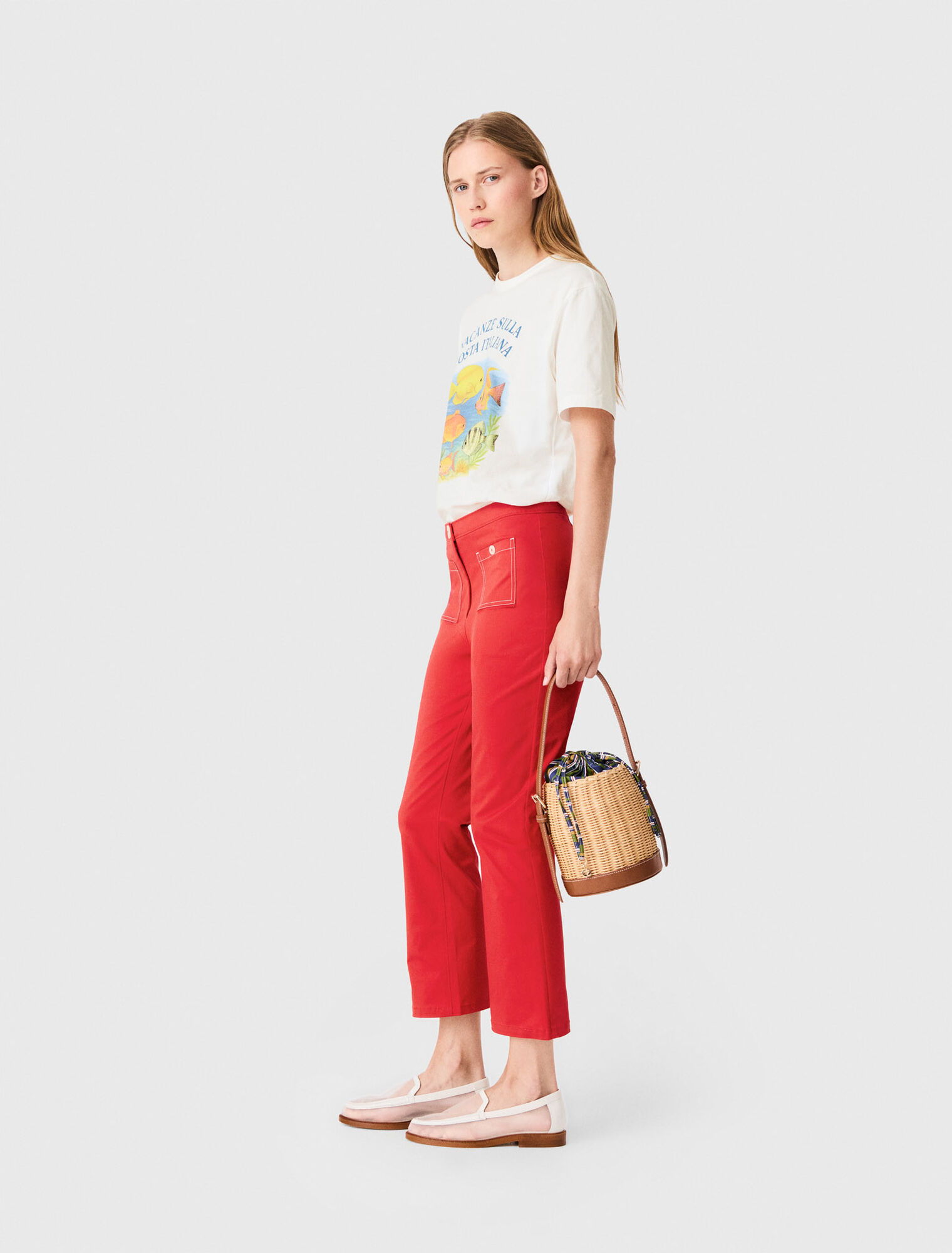 Cotton Capri trousers