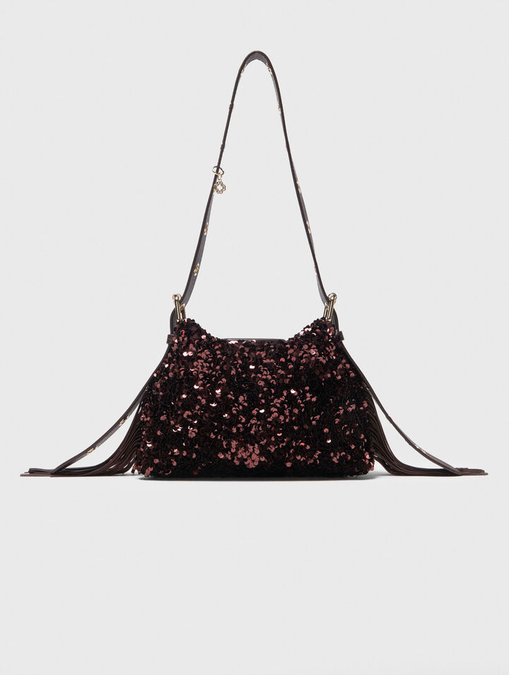 Sequinned Miss M mini bag