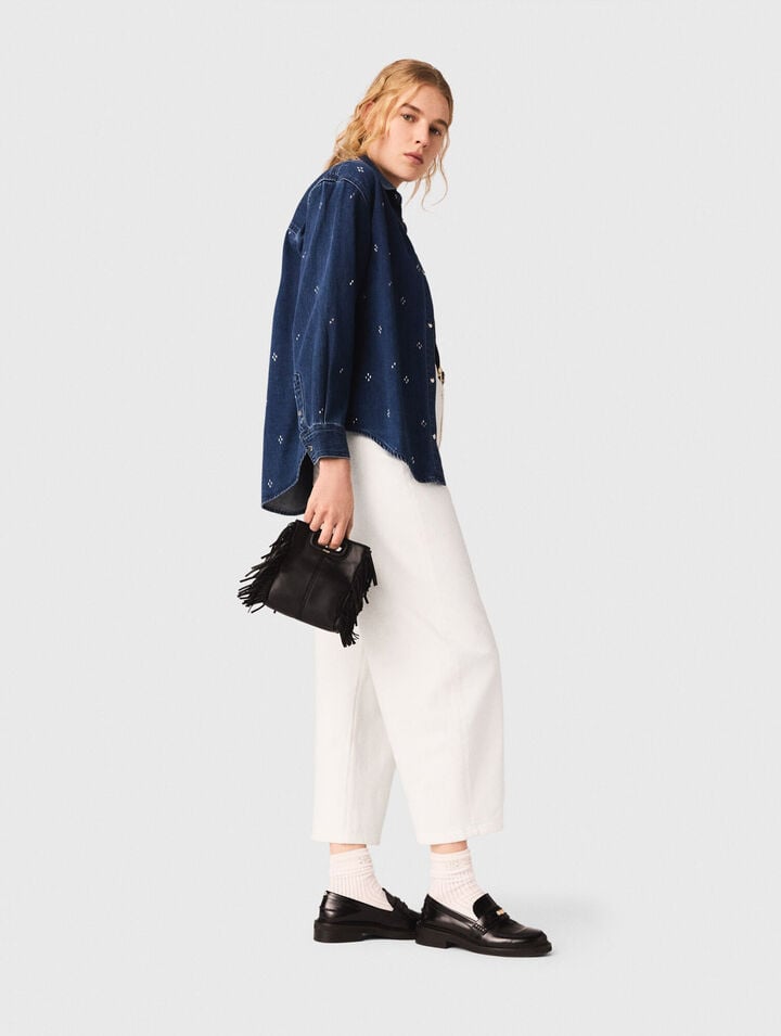 Mini M bag in smooth leather