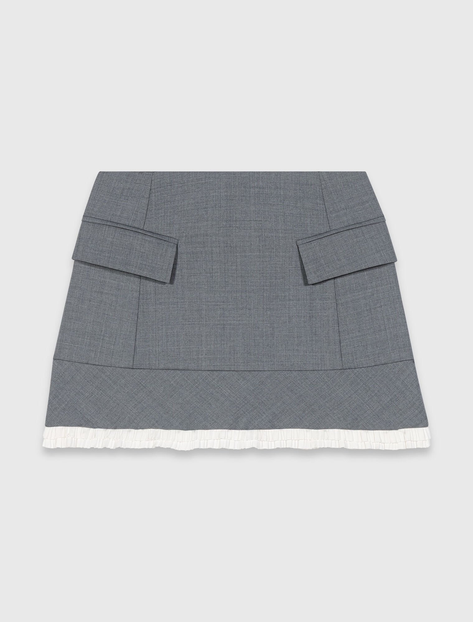 A-line poplin skirt with band