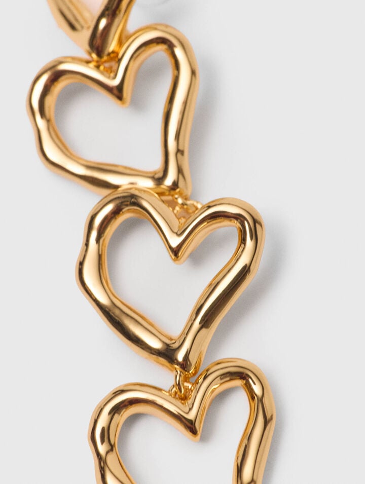 Asymmetric heart earrings