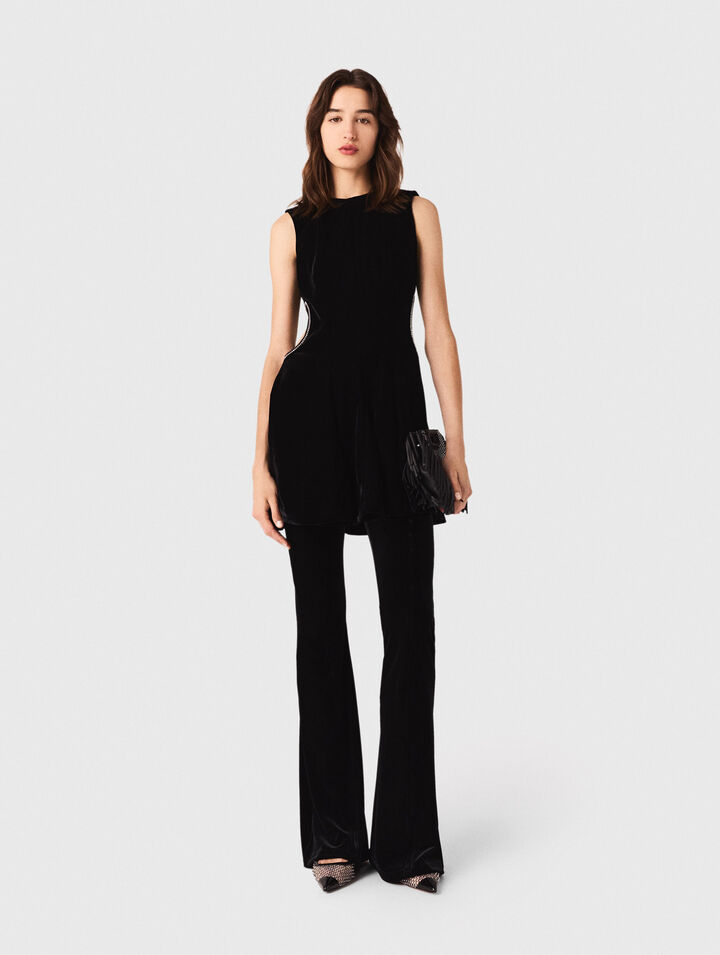 Short velvet dress
