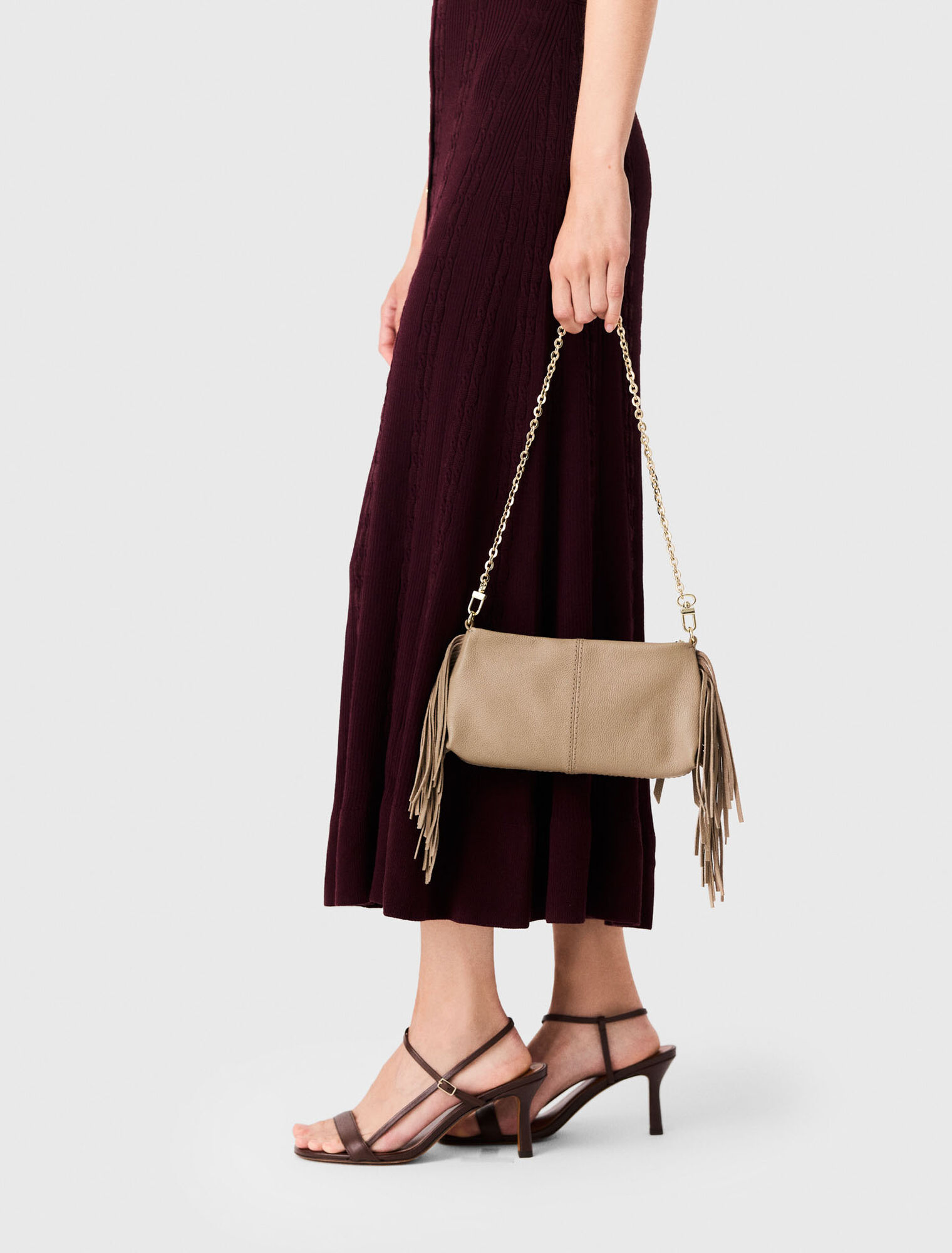 Miss M grained leather pouch