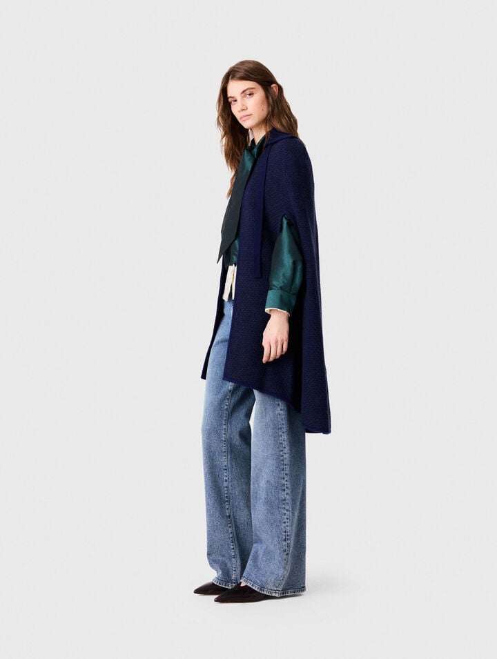 Longline cape cardigan