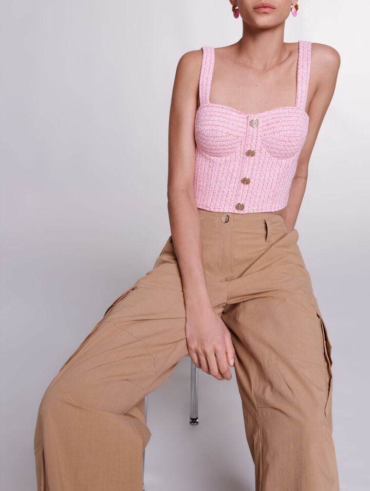 Tweed crop top