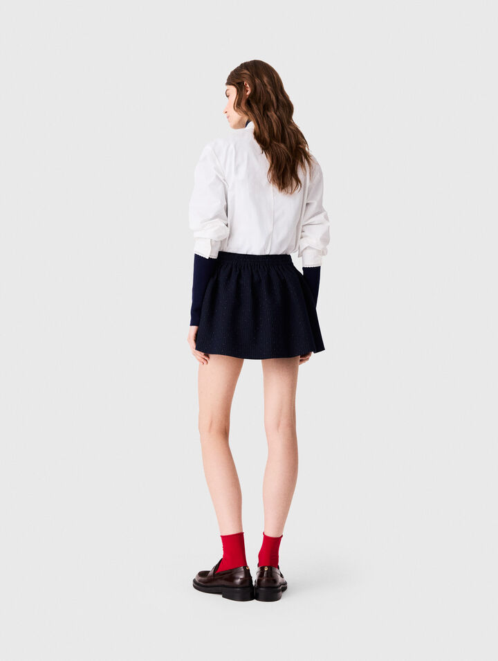 Short tailored rhinestone skirt