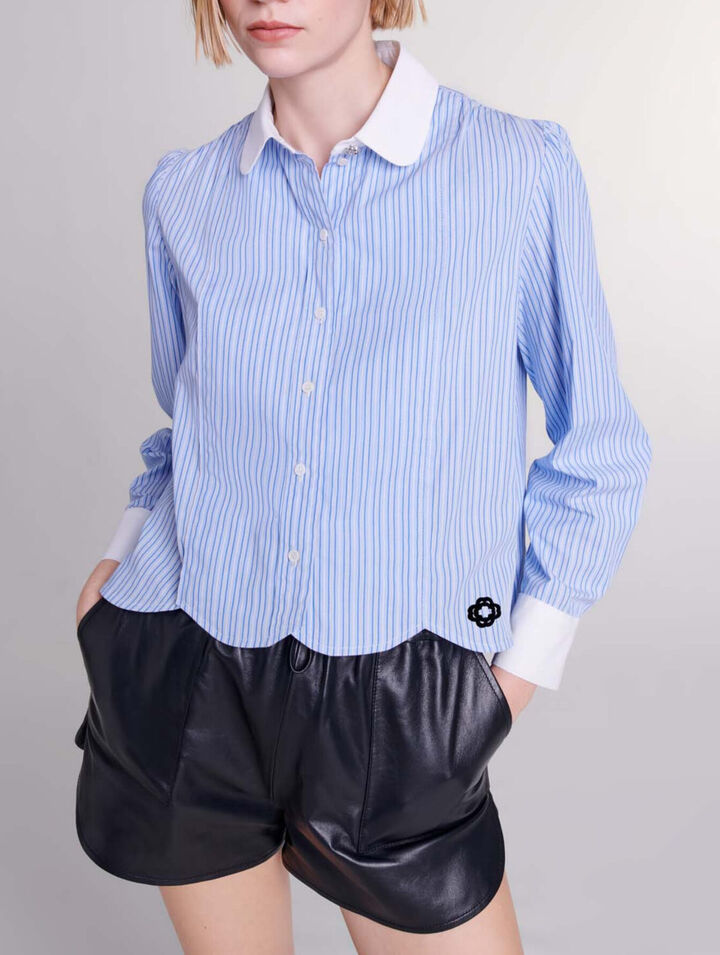 Contrast stripe shirt