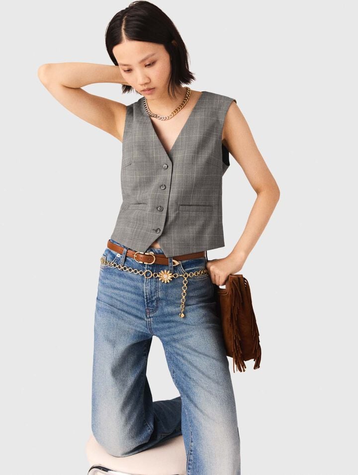 Checked tailored jacket