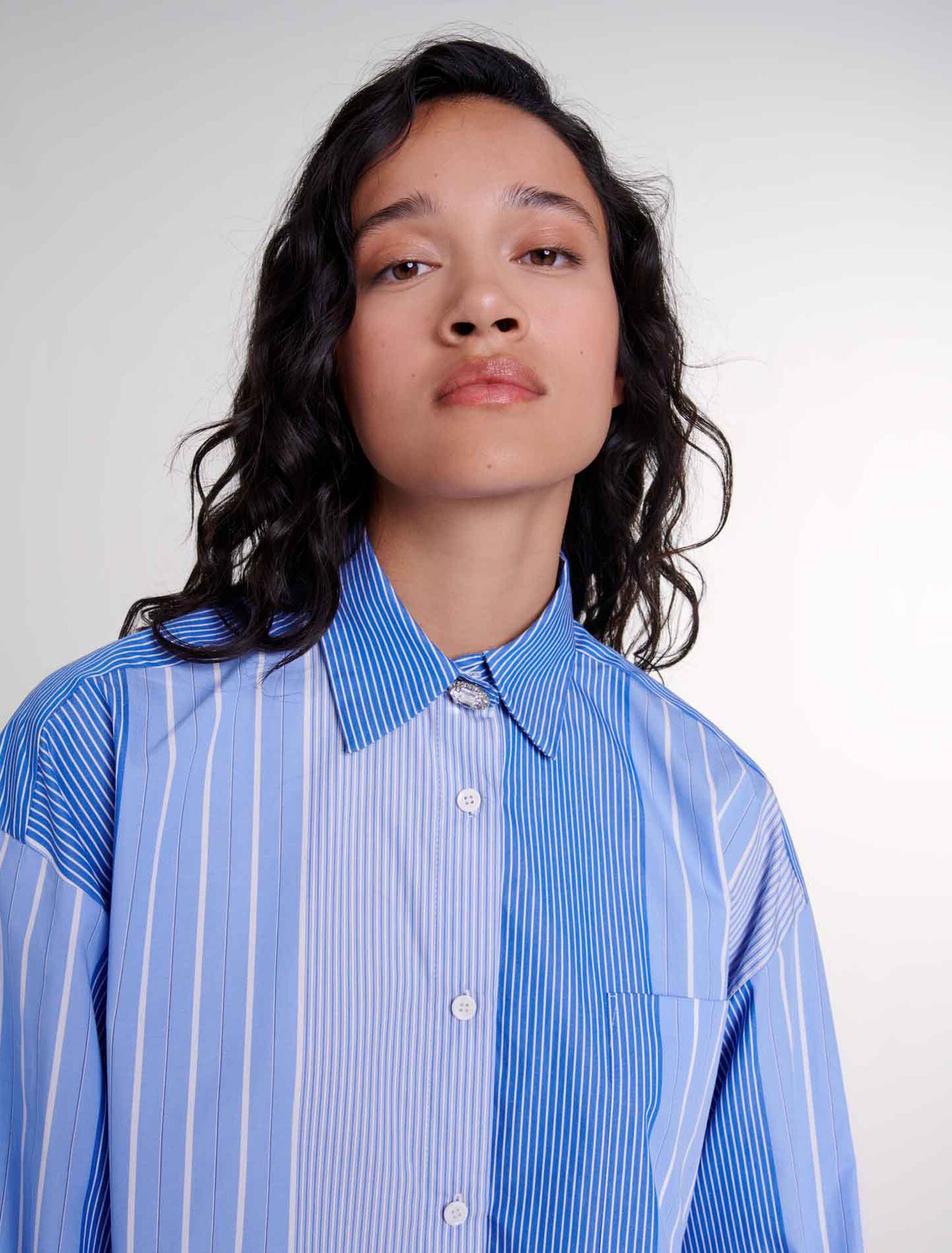 Striped patchwork shirt 
