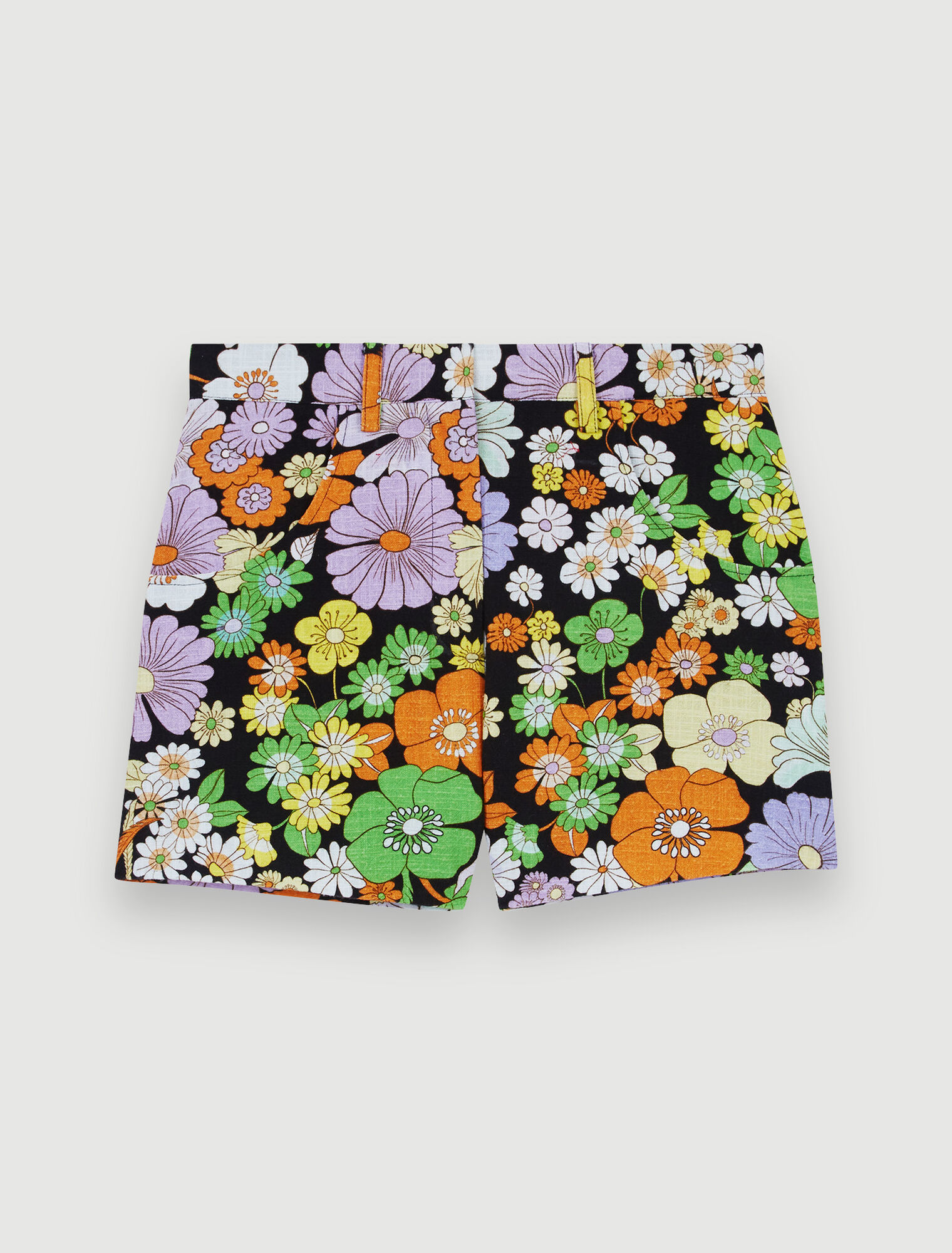70's floral print shorts
