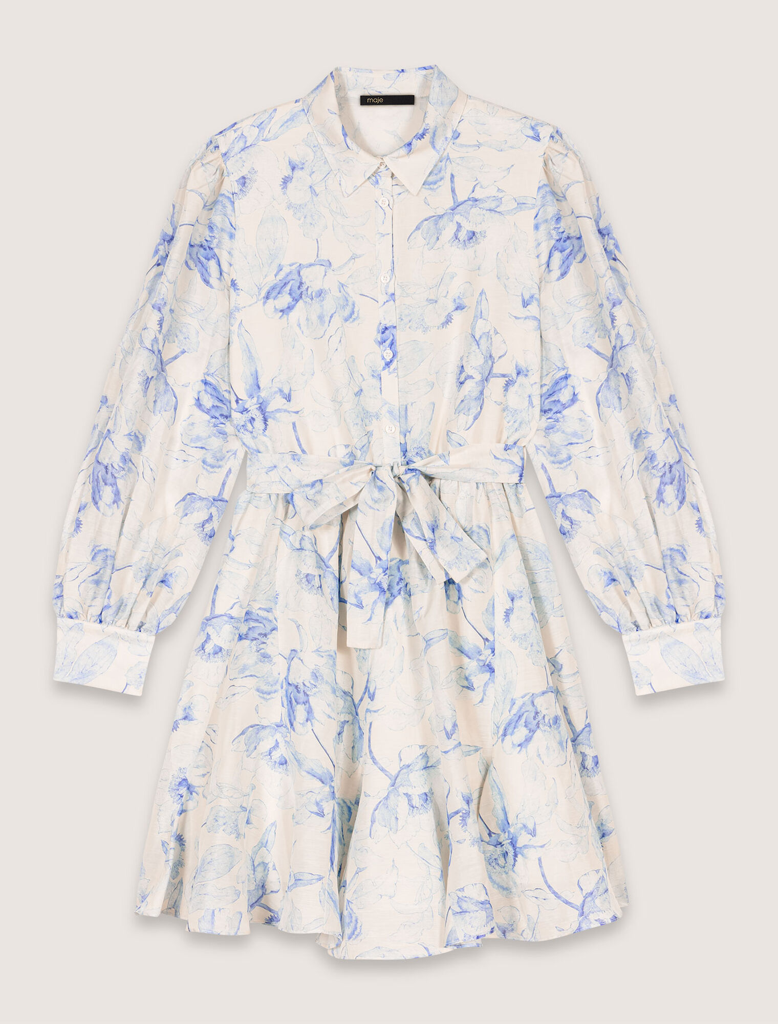 Patterned shirt dress