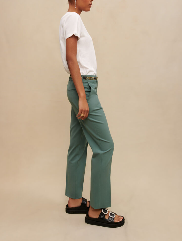 Straight-cut tailored trousers