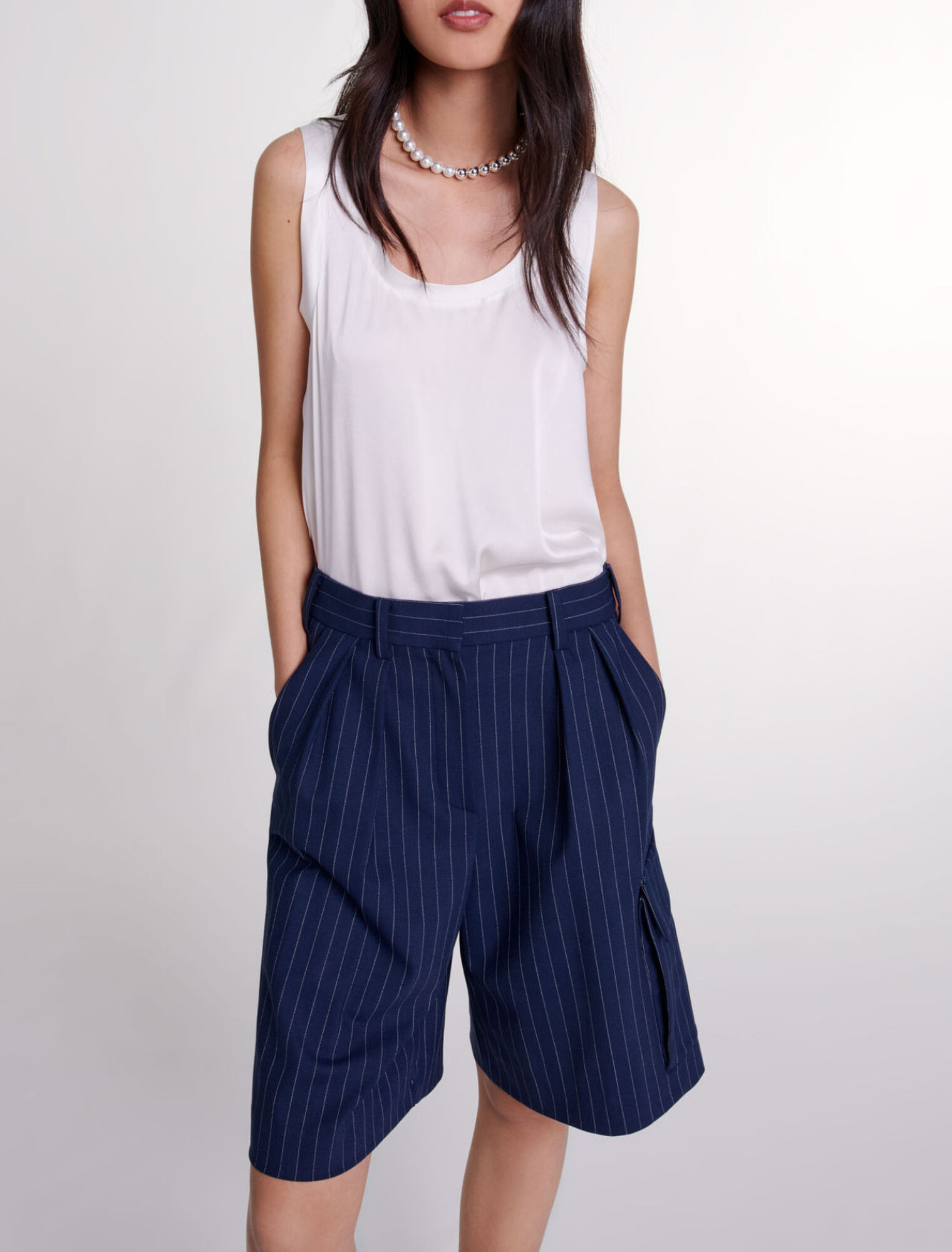 Striped Bermuda shorts 