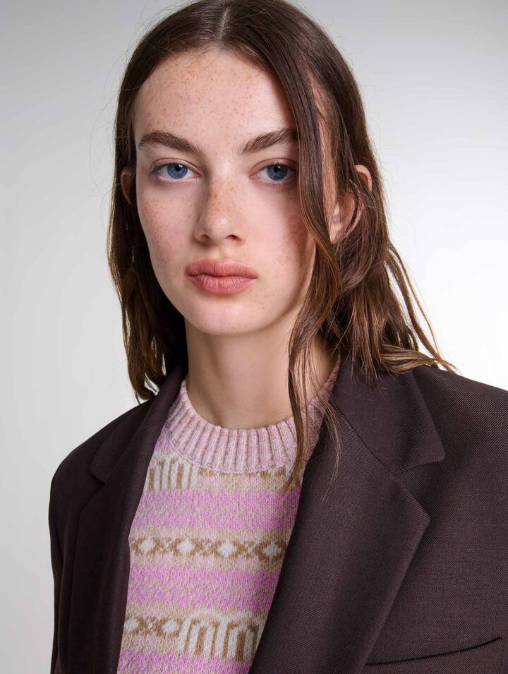 Belted suit jacket
