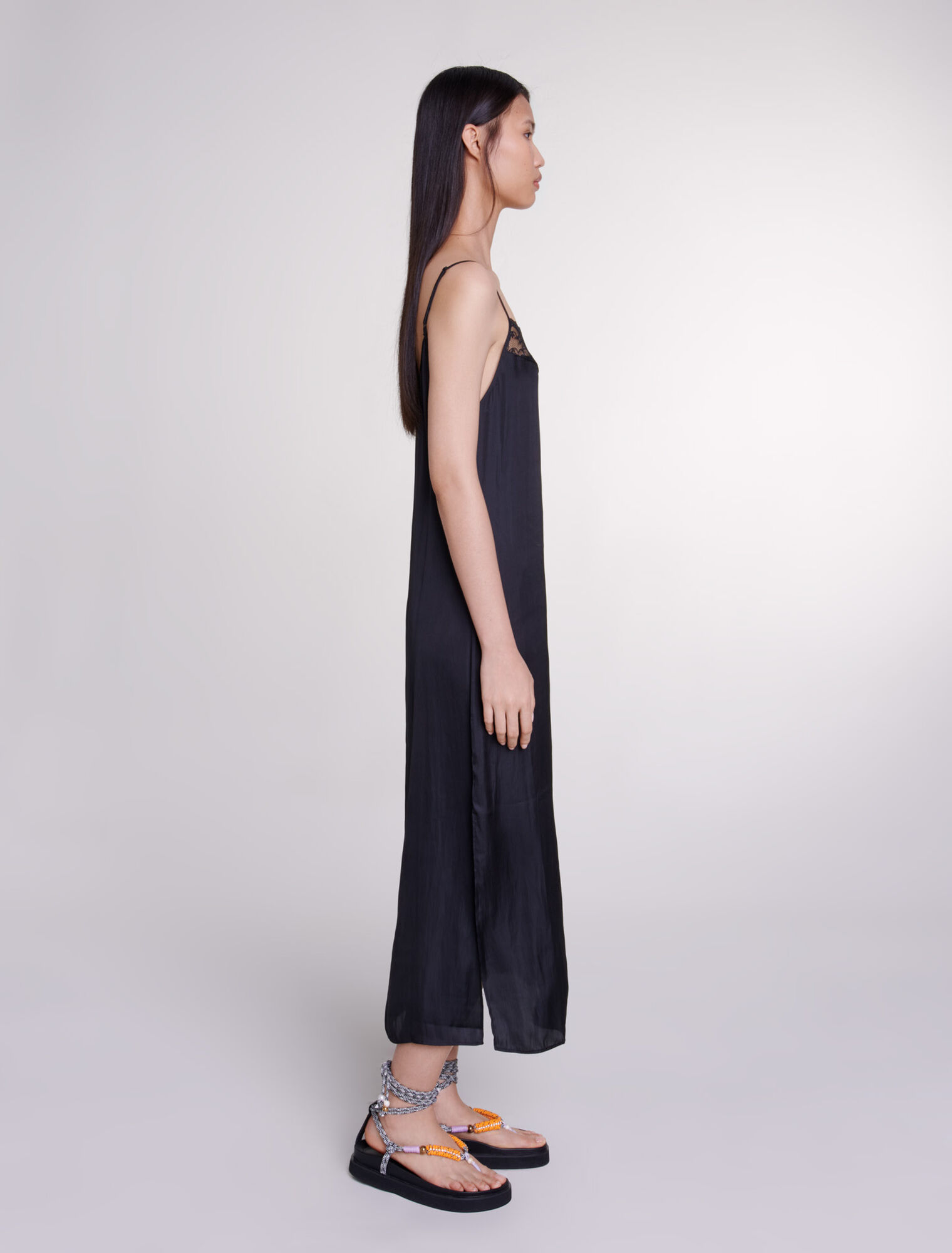 Satin-look maxi dress