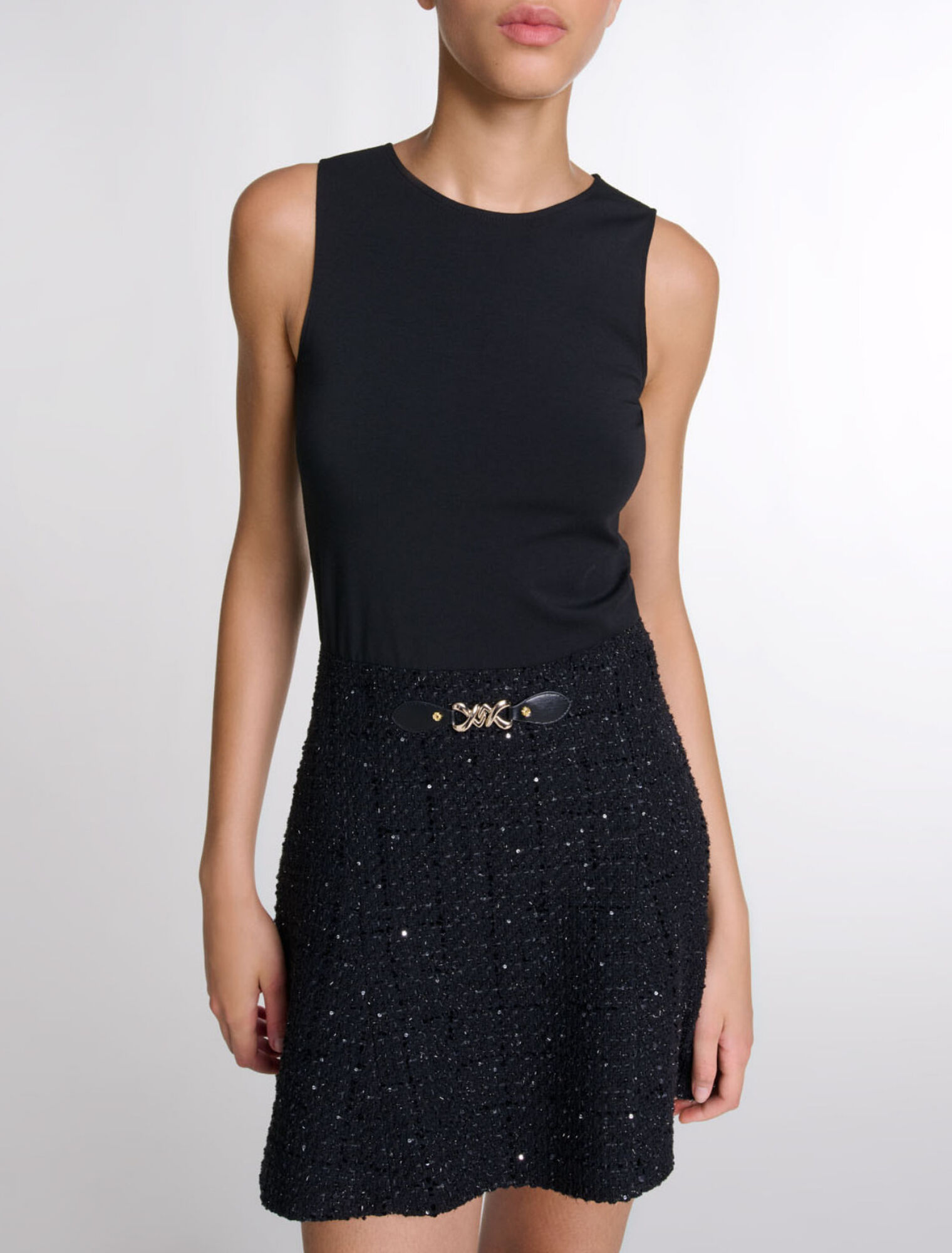 Tweed 2-in-1 short dress