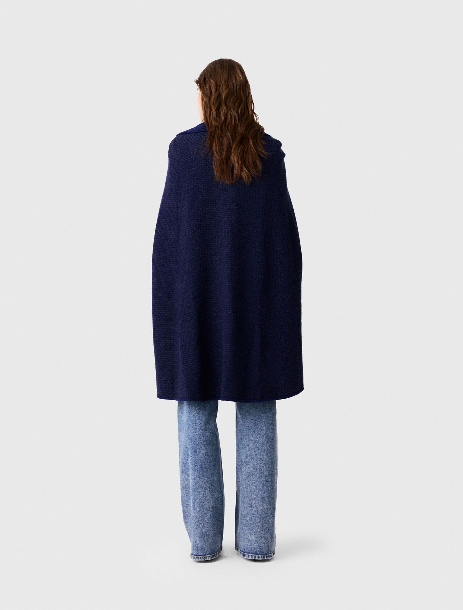 Longline cape cardigan