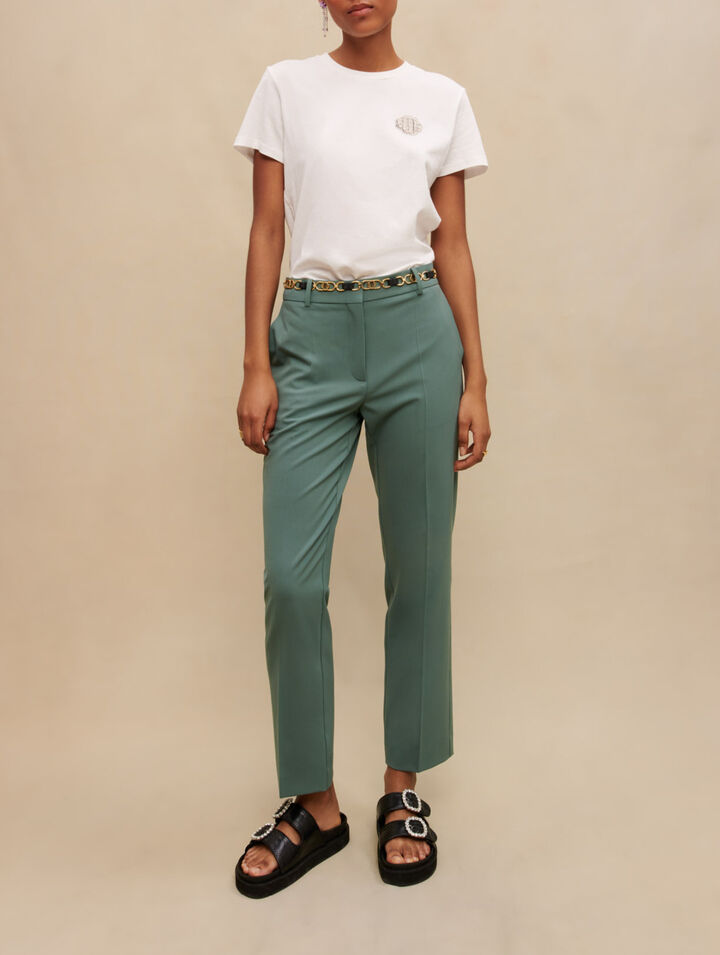 Straight-cut tailored trousers