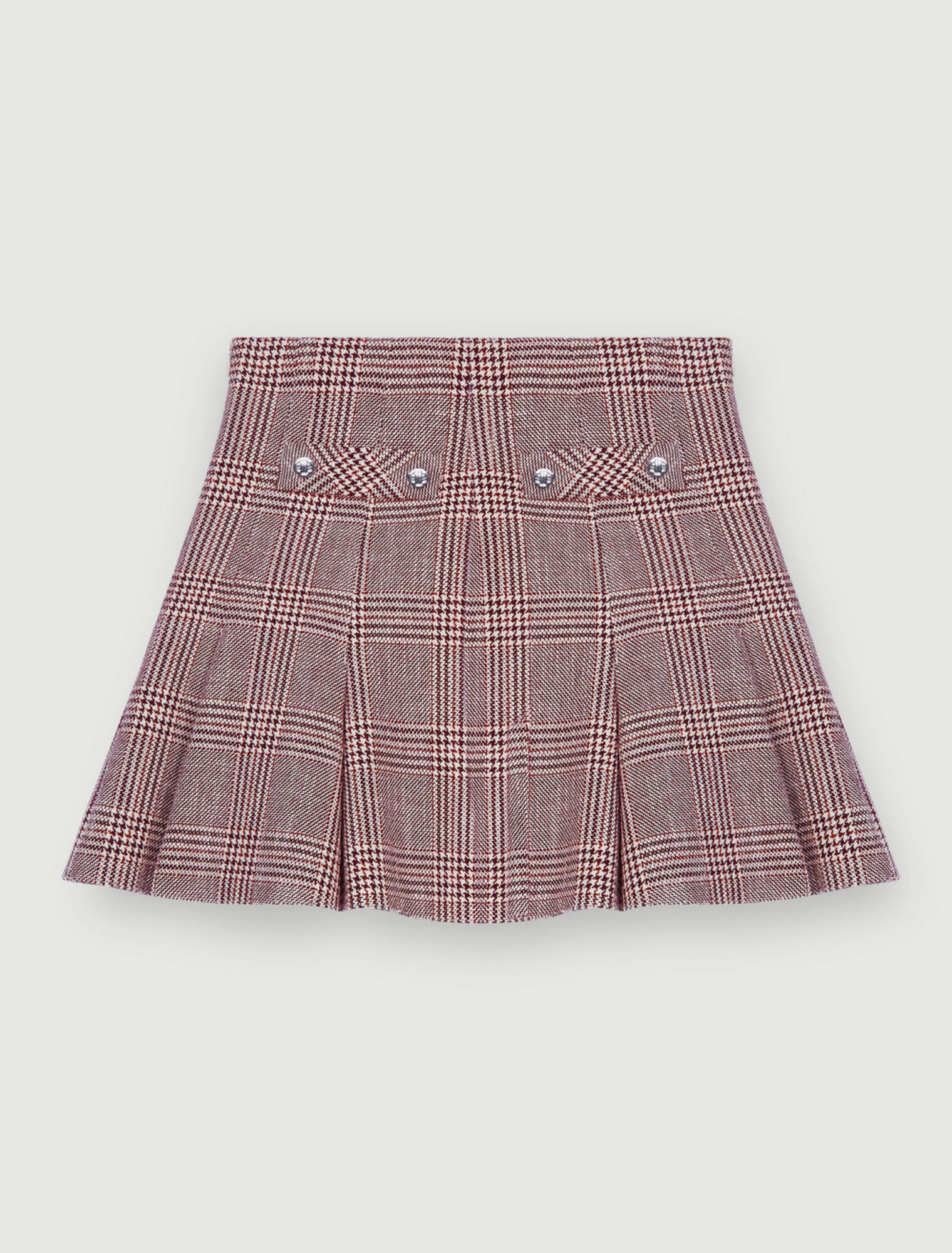 Checked skirt with godets