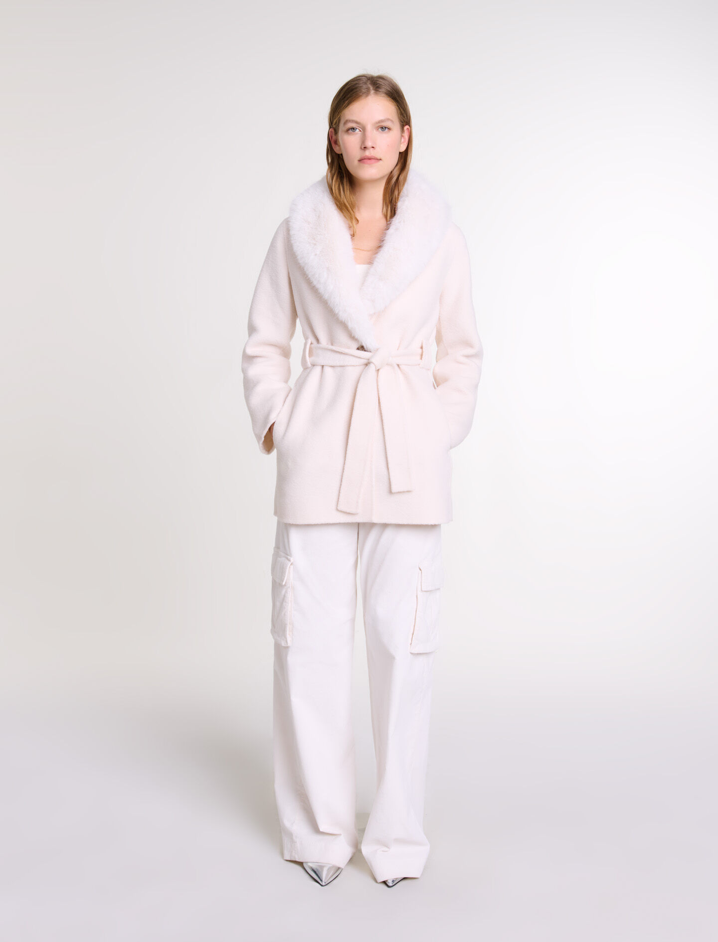 Belted short coat Long coats Maje