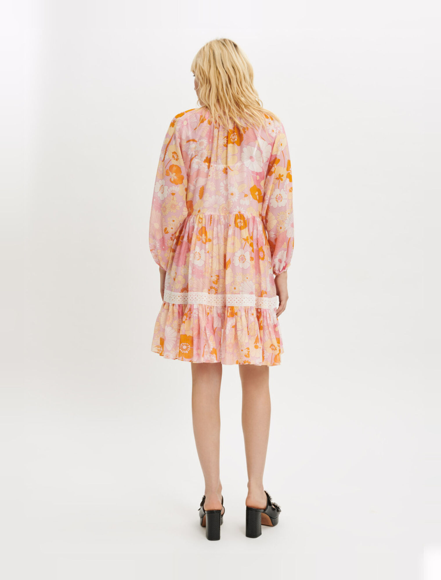 Cotton and silk voile dress