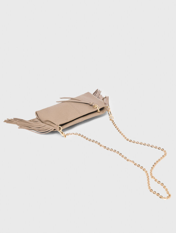 Miss M grained leather pouch