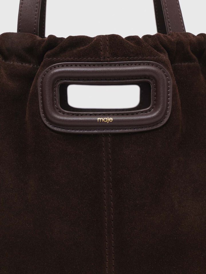 Suede leather M tote bag