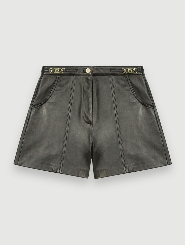 Leather shorts