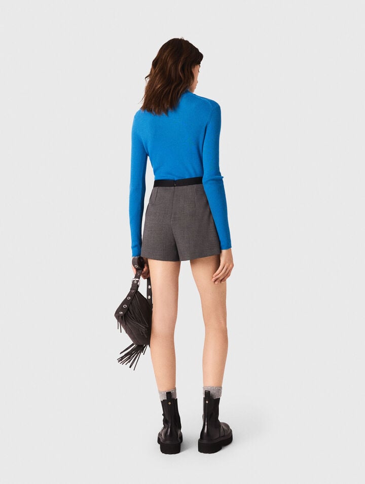 Second-skin roll-neck jumper