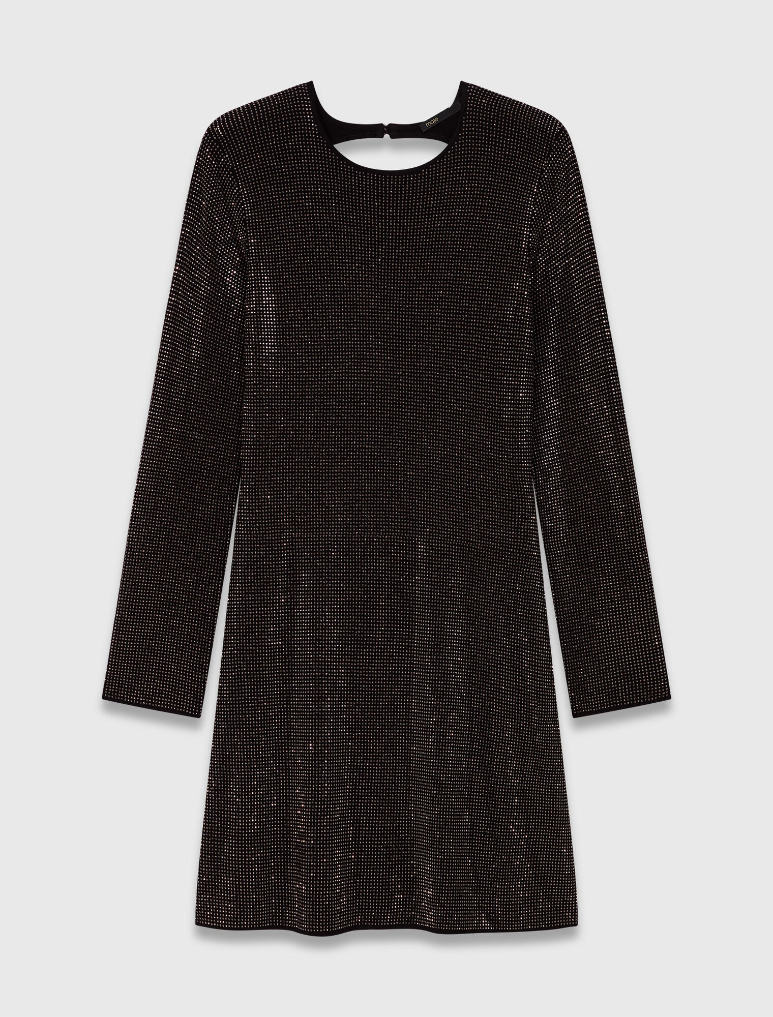 Short rhinestone knit dress