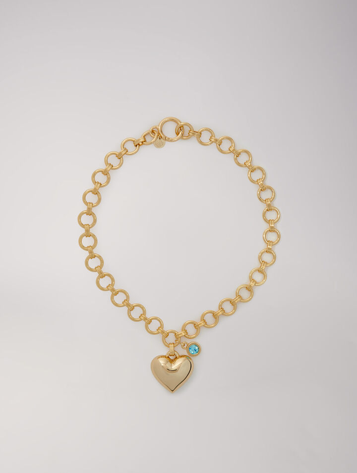 Gold heart necklace