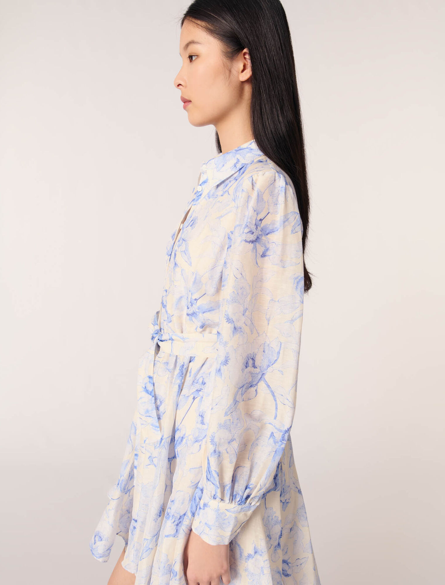 Patterned shirt dress