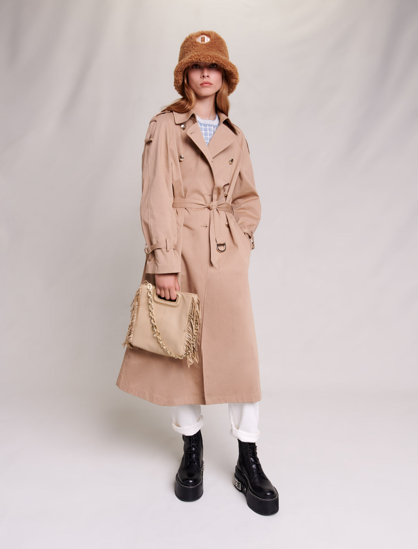 Trench coat maje top