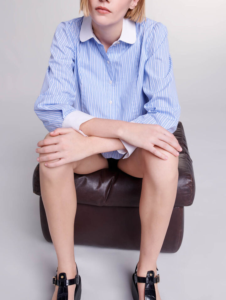 Contrast stripe shirt