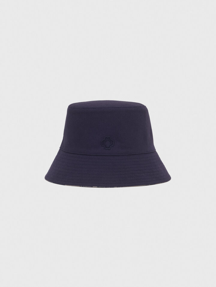 Reversible fruit print bucket hat