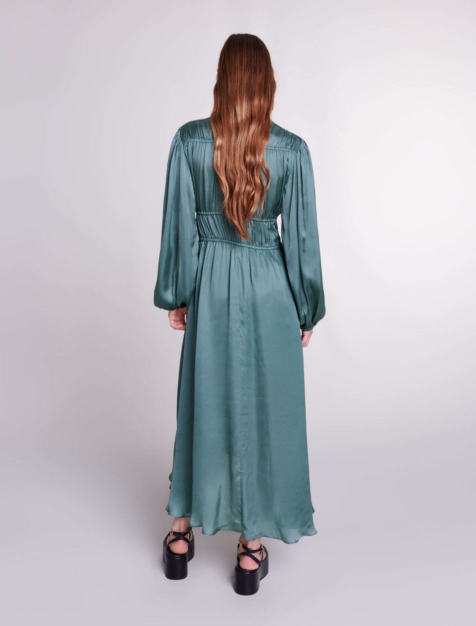 Satin-look maxi dress