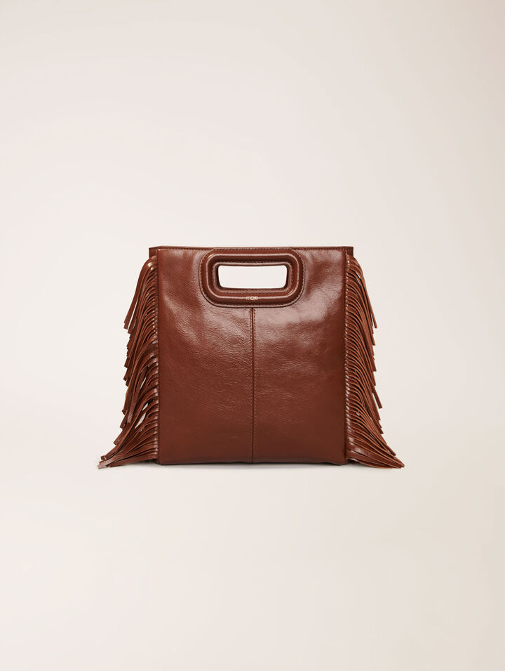 Crackled leather M bag
