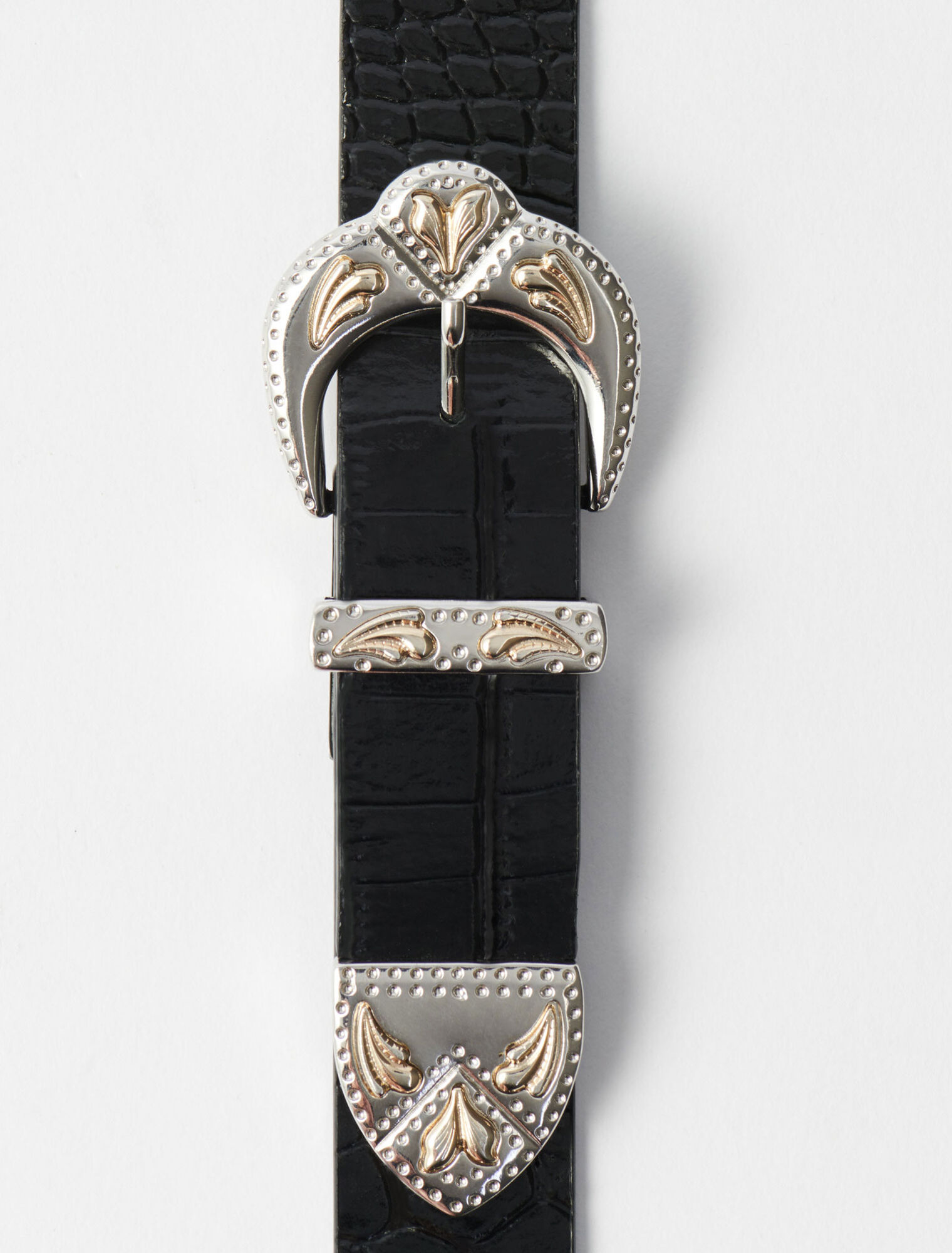Western double buckle belt