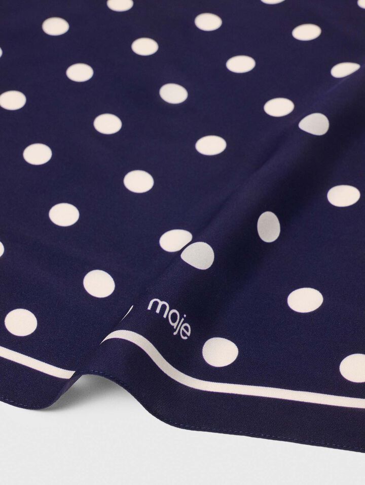 Silk polka dot bandana