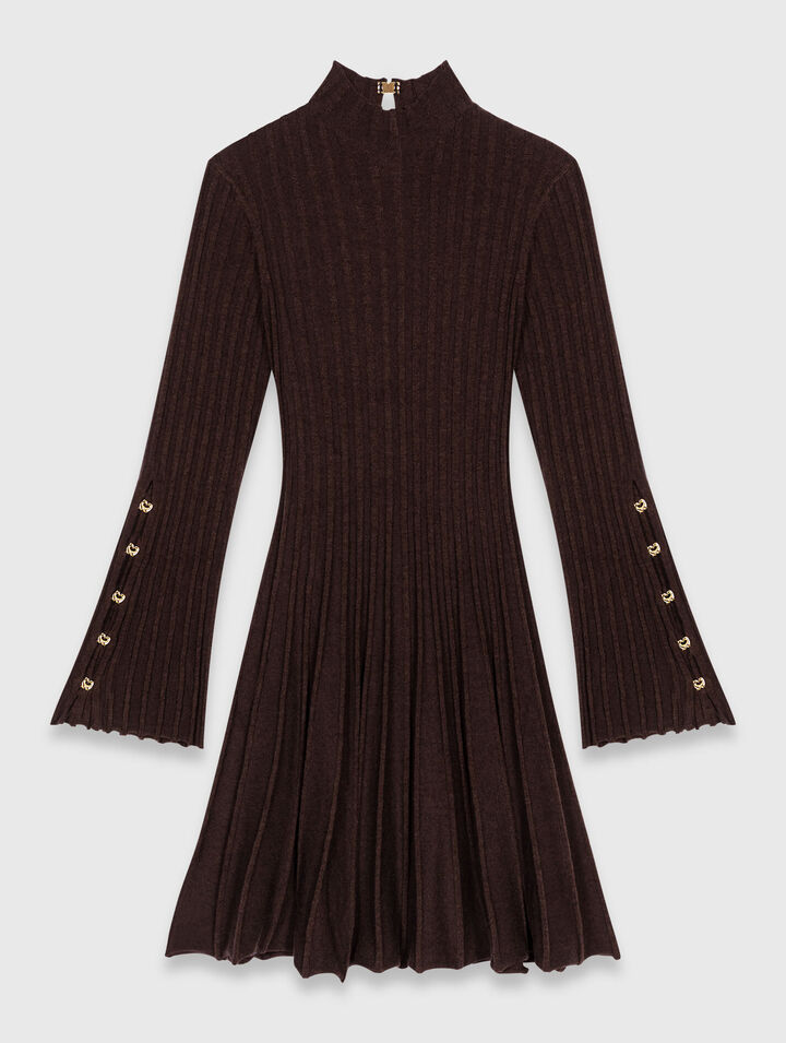 High-neck short skater dress